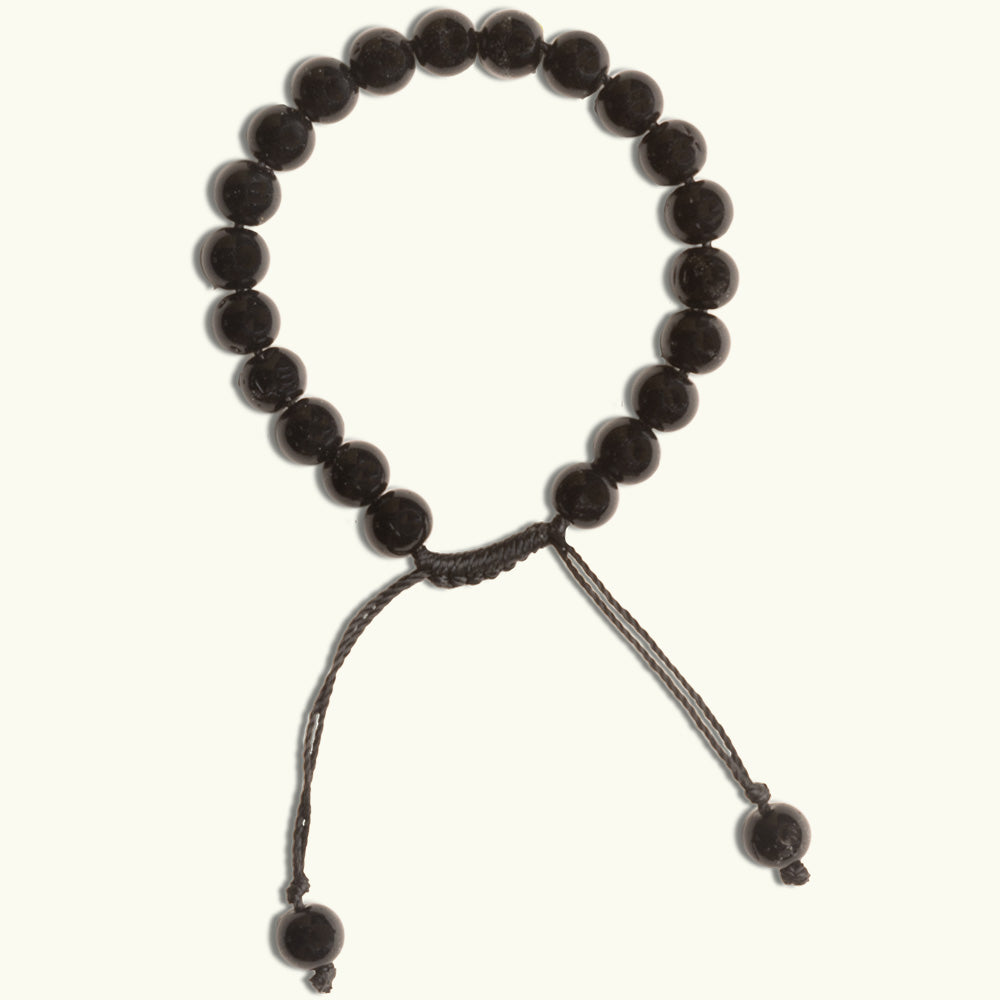 Black Beaded Bracelet